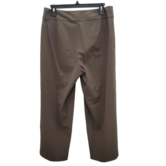 J. Jill Women's Brown Stretch Flat Front Casual Fit Cropped Leg Dress Pants Sz 8 - Picture 8 of 8